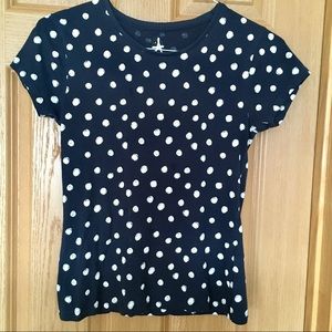 Navy polka dot T shirt Atmosphere